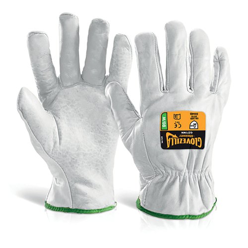 Beeswift Glovezilla Cut Resistant Drivers Gloves 1Pr White M GZ71WM