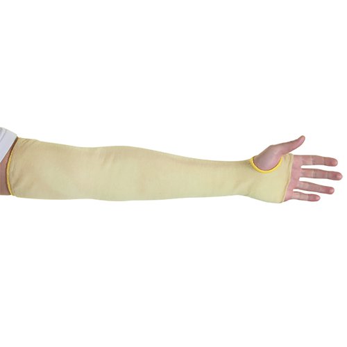 Beeswift Glovezilla Para-Aramid Sleeve with Thumb Holes 1Pr Yellow 22 Inch GZ16Y22TH | Beeswift