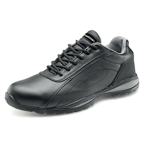 Beeswift Click Double Density S1 Leather Upper Trainer Shoe 1Pr Black 6.5 CF7BL06.5