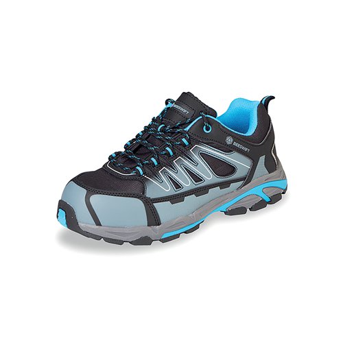 Beeswift S3 Composite Water Resistant Lace Up Trainer 1Pr Black/Blue 4 CF29B04