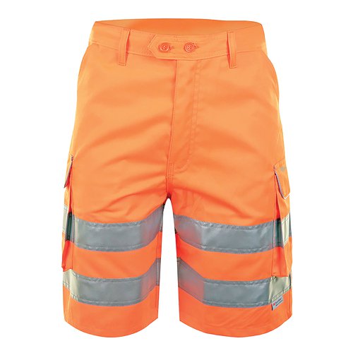 Beeswift Rail Spec High Visibility Shorts Orange 30 RSS30