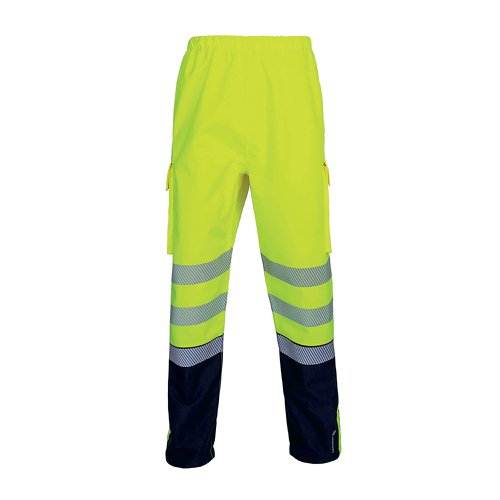 Beeswift Deltic High Visibility Over Trousers Two Tone Saturn Yellow/Navy Blue S