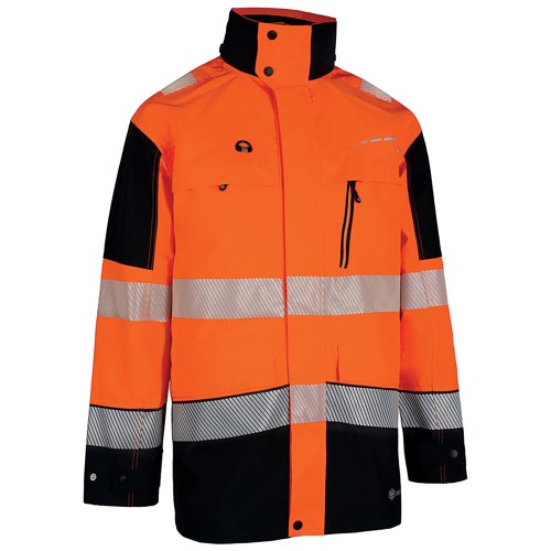 Beeswift Deltic High Visibility Two Tone Jacket Orange/Black 2XL BSDJTTORBL2XL