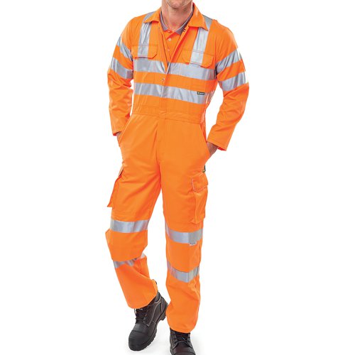 Beeswift Railspec Polycotton Coverall Orange 40T RSC40T