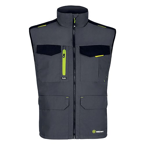 Beeswift Flexworkwear Gilet Two Tone Grey/Black 3XL