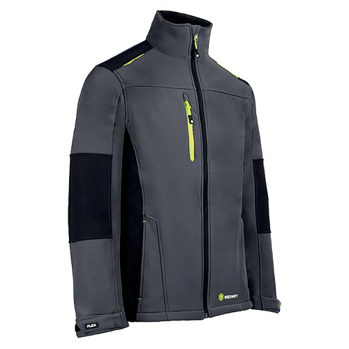 Beeswift FlexSoftshell Jacket Two-Tone Grey/Black 3XL SFSJGYBL3XL