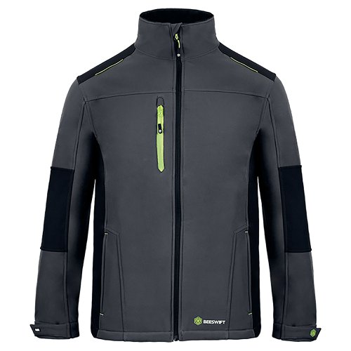 Beeswift FlexSoftshell Jacket Two-Tone Grey/Black 3XL