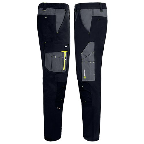 Beeswift FlexWorkwear Trousers Black/Grey 46T SFTBLGY46T