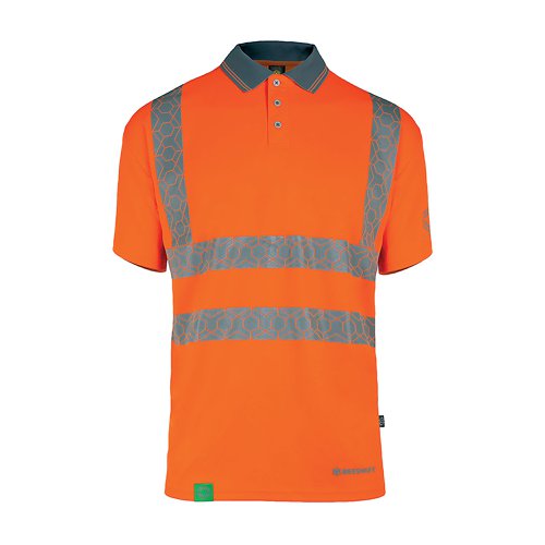 Beeswift Envirowear High Visibility Short Sleeve Polo Shirt Orange S EWCPKSSORS