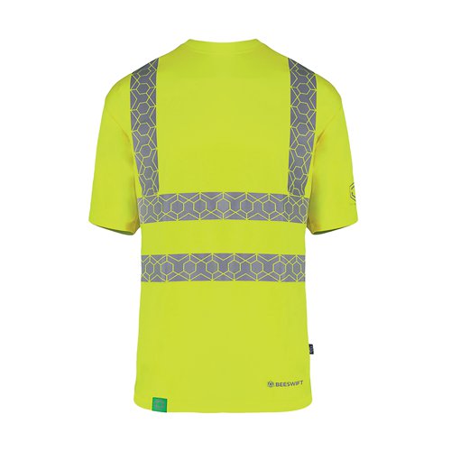 Beeswift Envirowear High Visibility Short Sleeve T-Shirt Saturn Yellow S EWCTSSYS BSW40116