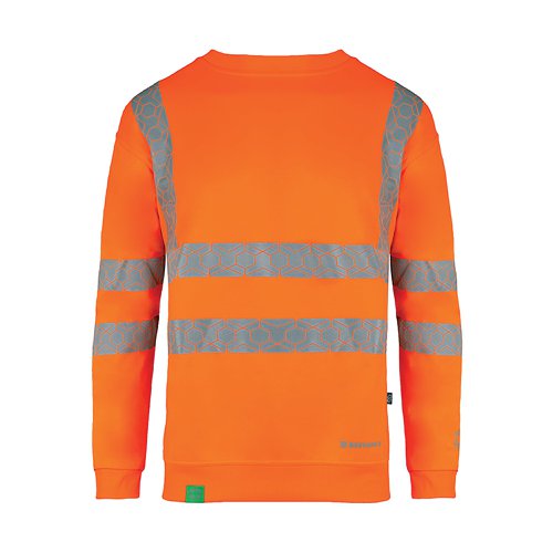 Beeswift Envirowear High Visibility Sweatshirt Orange 2XL EWCSSOR2XL