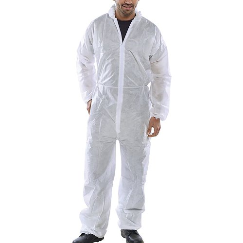 Beeswift Polypropylene Disposable Boilersuit White XL