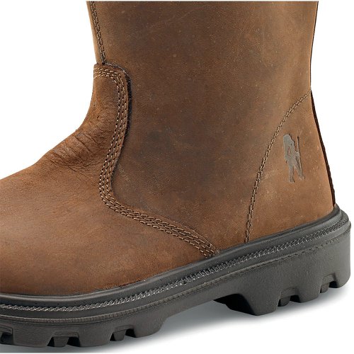 Beeswift Sherpa Dual Density PU Rubber S3 Leather Upper Fur Lined Rigger Boots 1 Pair Brown 10