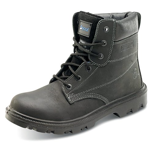 Beeswift Sherpa Dual Density 6 Inch S3 Lace Up Water Resistant Boots 1Pr Black 6 SBBL06