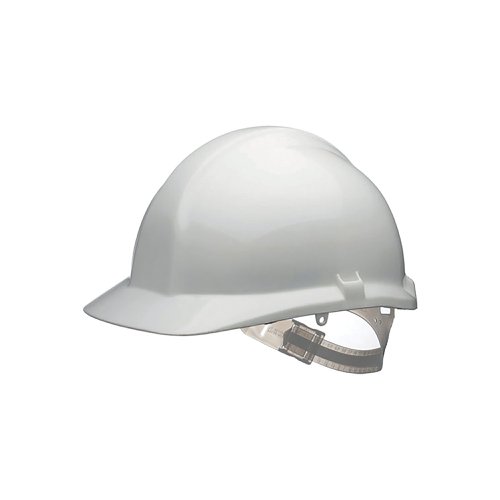 Safety Helmet with Headband and Cradle HDPE White CNS03WA