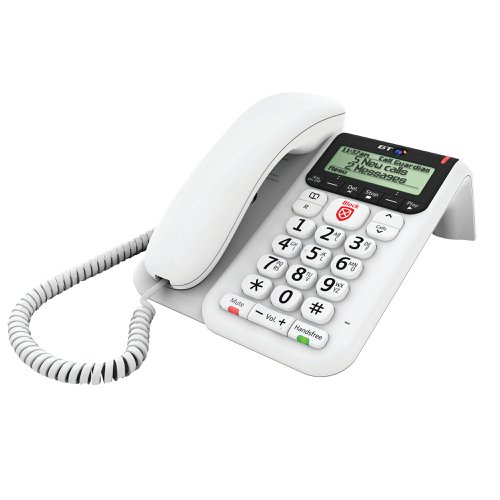 BT61772 | This BT telephone with nuisance call blocking features a 200 name and number memory. It also has an answer machine recording time of 30 minutes, and has multi-award winning trueCall call blocking technology. This product also has a speaker and ringer volume control, and 3 ringtone options.