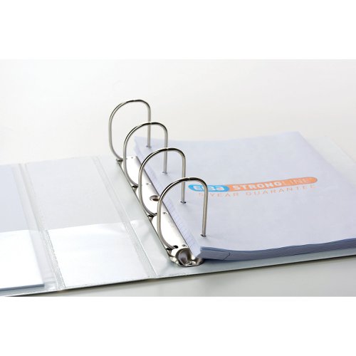 Elba Panorama 65mm 4 D-Ring Binder A4+ White (10 Pack) 400001305 Presentation Ring Binders BX04846