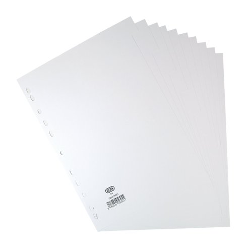 Elba 10-Part Divider 160gsm Manilla Multipunched A4 White 100204881