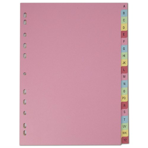 Elba A-Z Card Dividers A4 Assorted 400021450