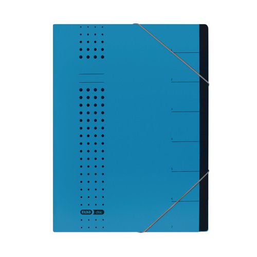 Elba Chic Heavyweight Organiser File 7 Part A4 Blue 400002020