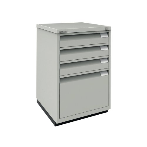 Bisley 4 Drawer Filing Cabinet 470x470x710mm Goose Grey 1F3EGY | F.C. Brown