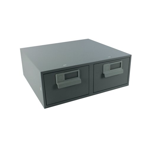 Bisley Card Index Cabinet 152x102mm Double Grey FCB24