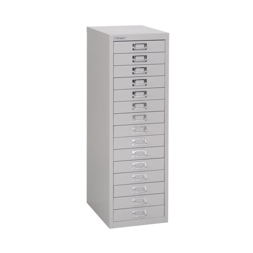 Bisley 15 Multidrawer Filing Cabinet A4290x420x870mm Grey H3915NL-073