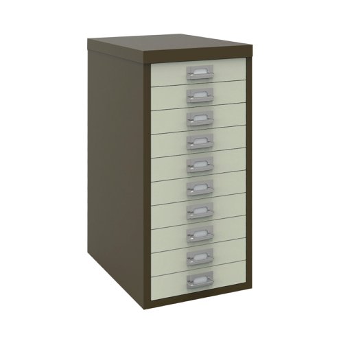 Bisley 10 Multidrawer Cabinet A4 279x380x590mm Coffee/Cream H2910NL-005006