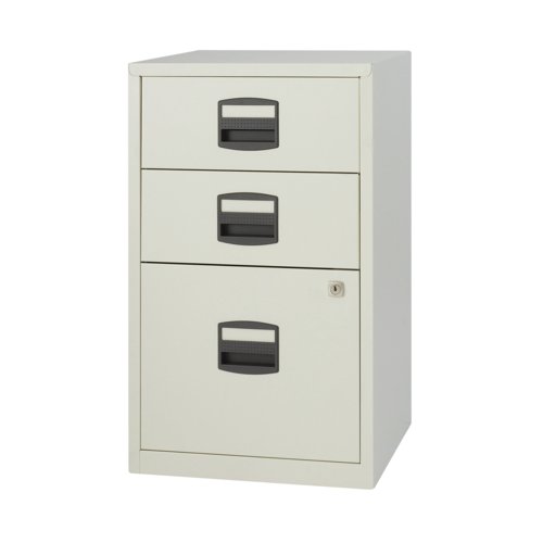 Bisley 3 Drawer Filing Cabinet A4 413x400x672mm Goose Grey PFA3-87 | Bisley