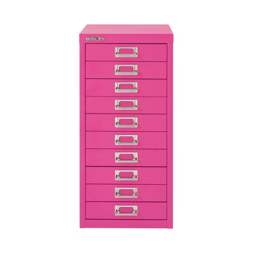 Bisley 10 Multidrawer Cabinet 279x380x590mm Fuchsia BY78742