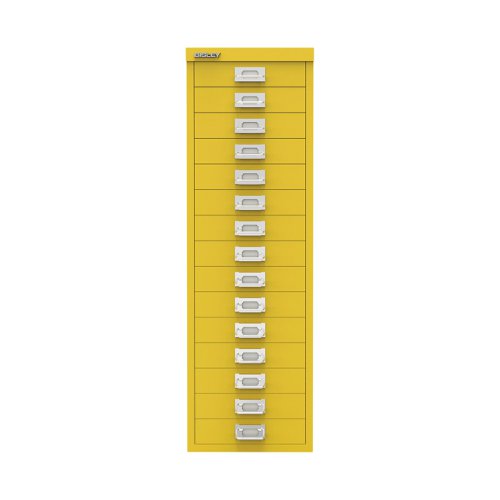 Bisley 15 Multidrawer Cabinet 279x380x860mm Canary Yellow BY78745