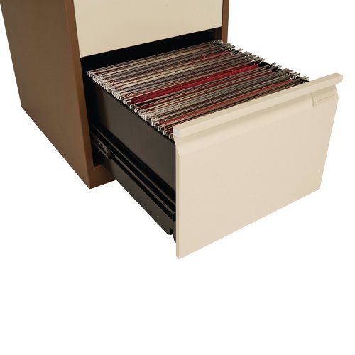 Bisley filing cabinets are built to last and feature a fully-welded construction and double skin drawer fronts. This filing cabinet has four drawers and is lockable. Featuring recess handles, drawer label holders, central locking and an anti-tilt safety device. The cabinets have a 10 year guarantee.