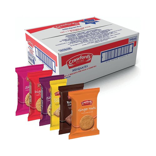 Crawfords Assorted Mini Packs 6 Variants Pack Of 100 X 3 99848