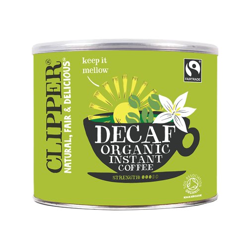 Clipper Fairtrade Organic Decaffeinated Coffee Tin 500g A06746