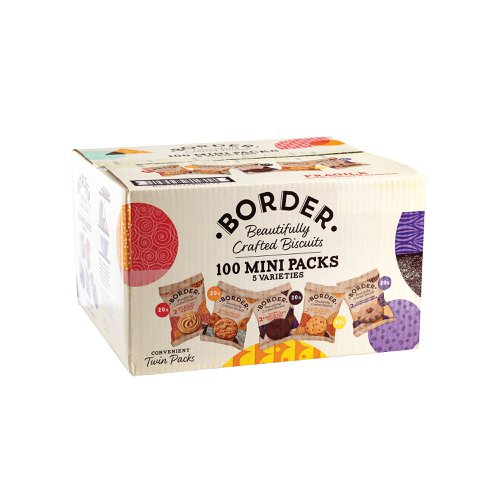 Border Biscuits Mini Packs 5 Varieties Twin Packs Pack Of 100 Mp100