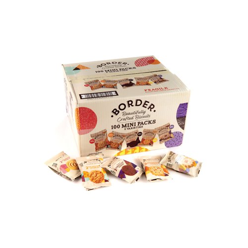 Border Biscuits Mini Packs 5 Varieties Twin Packs (Pack of 100) MP100 | BZ90011 | Border Biscuits