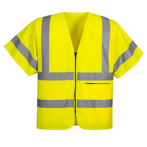 Portwest Hi Vis Band and Brace Zip Vest S/S L Yellow