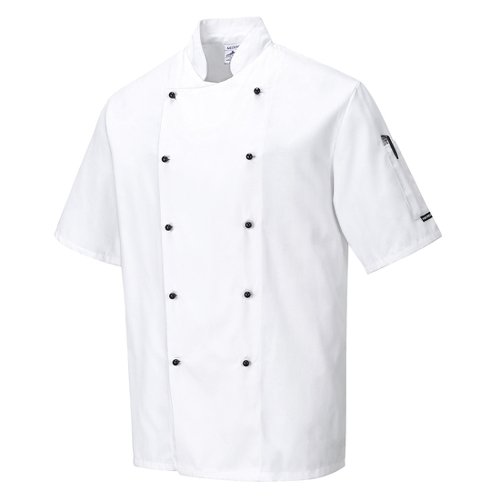 Portwest Kent Chefs Jacket S/S M White