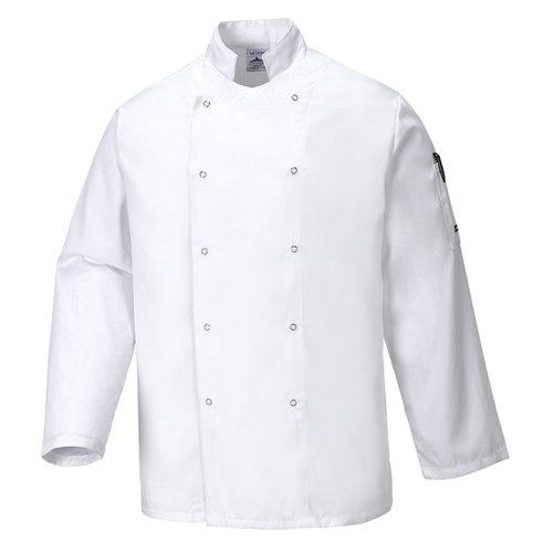 Portwest Suffolk Chefs Jacket L/S XS White