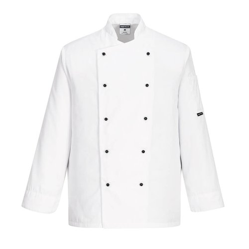 Portwest Somerset Chefs Jacket L/S XS White