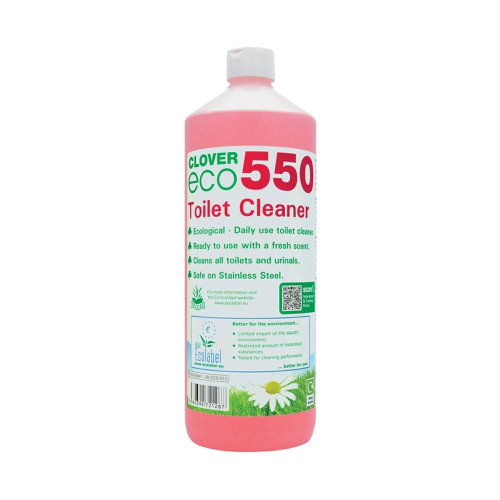 Clover ECO 550 Toilet Cleaner 1 Litre (12 Pack) 550