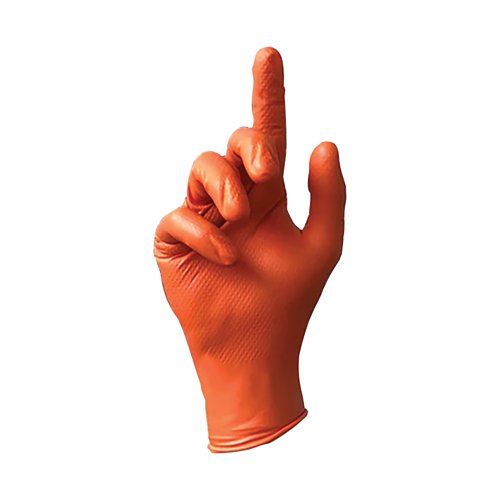Amber Nitrile Gloves Orange XL Pack of 100 AMBERXL8.5