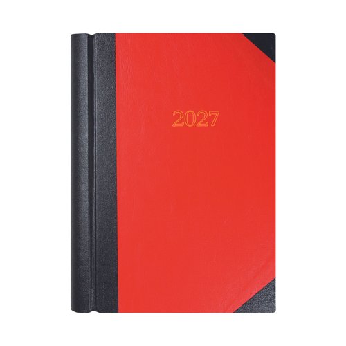Collins A4 Desk Diary 2 Pages Per Day Black/Red 2027 4227