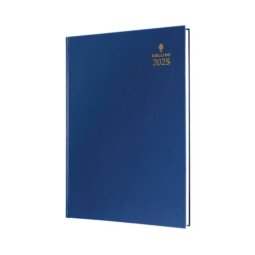 Collins A4 Desk Diary Day Per Page Blue 2025 44-60.25