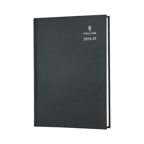 Collins Academic Diary Day Per Page A5 Black 24-25 52MBLK24