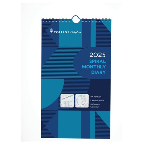 Collins Month To View Wirebound Diary 2025 6425