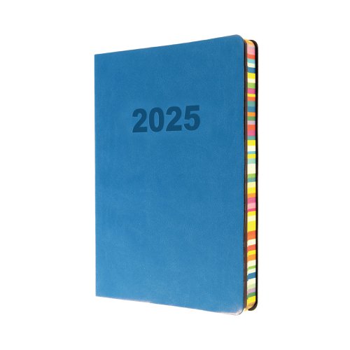 Collins Edge Rainbow A5 Diary Week to View 2025 Blue ED153.U57-25