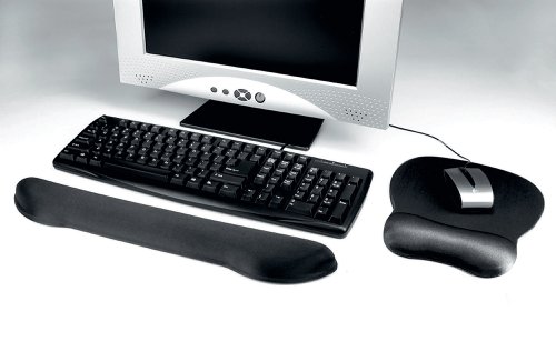 Contour Ergonomics Memory Foam Mouse Mat Wristrest Black CE77698 | Contour Ergonomics