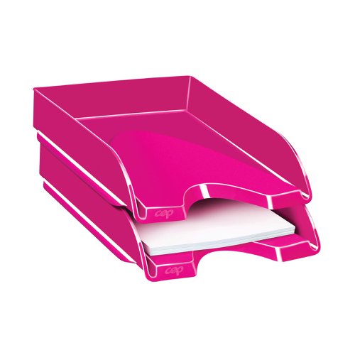 CEP Pro Gloss Letter Tray Pink 200GPINK | CEP Office Solutions