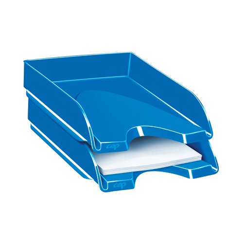 CEP Pro Gloss Letter Tray Blue 200GBLUE | CEP Office Solutions